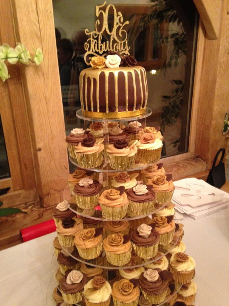 Fabulous 50th Cupcake Tower Beautiful Birthday Cakes